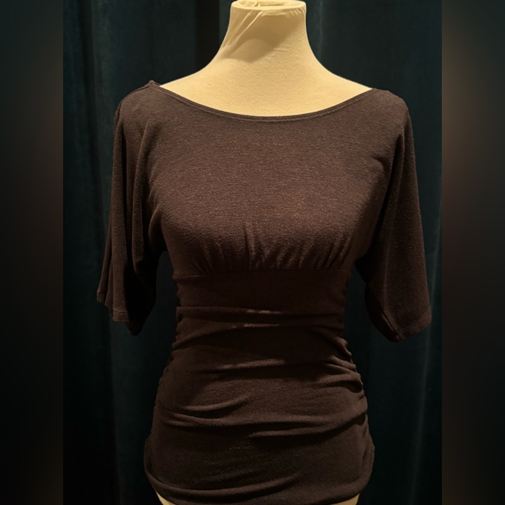 Body Central Dark Gray Short Sleeve Sweater Top